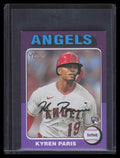 2025 Topps Heritage Mini Purple 447 Kyren Paris Rookie 1/15