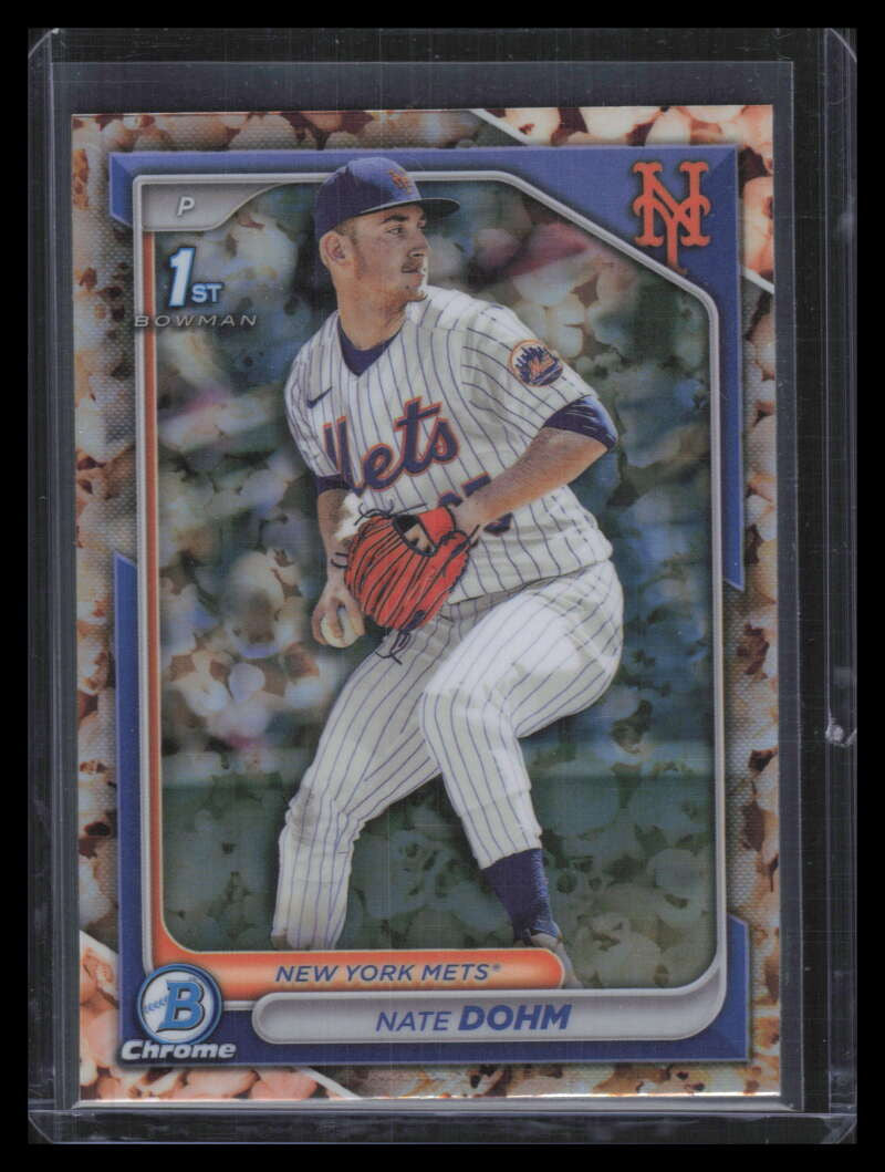 2024 Bowman Chrome Draft Popcorn Refractor bdc101 Nate Dohm Rookie