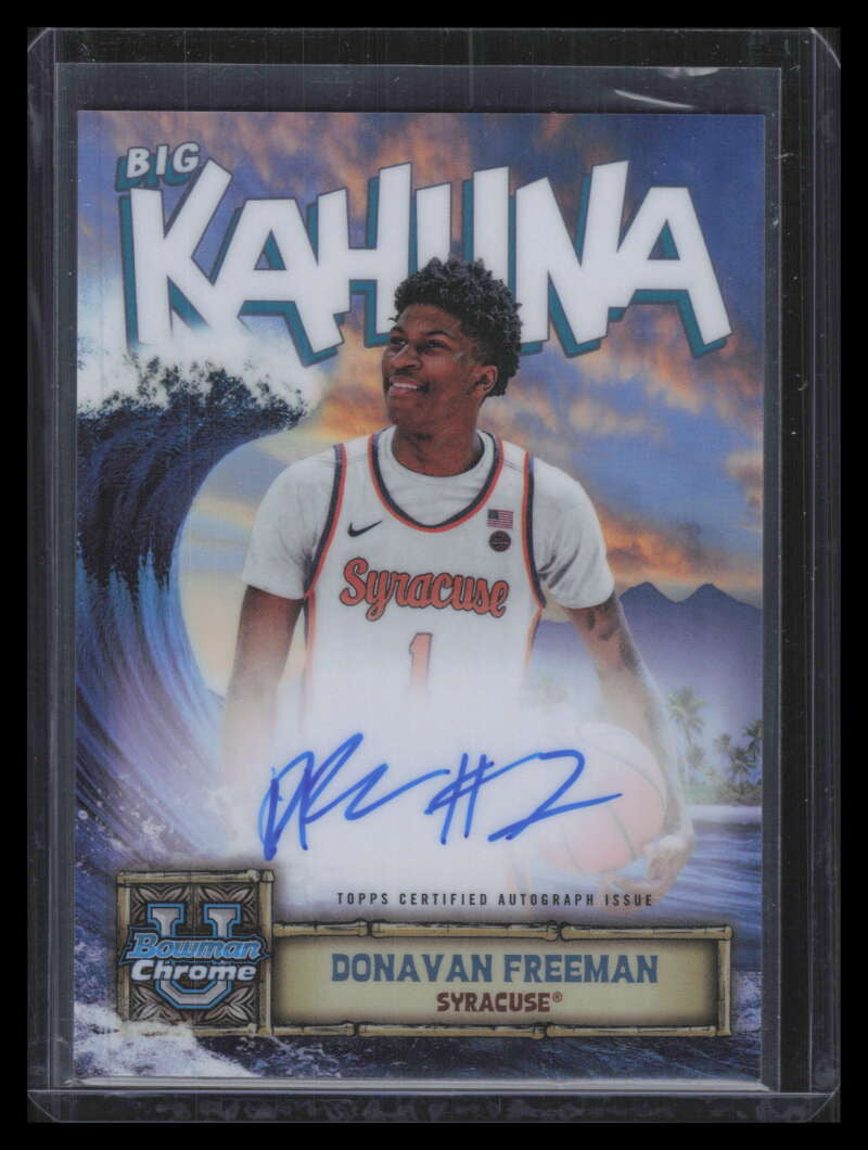 2024-25 Bowman Chrome University Big Kahuna Autographs Donavan Freeman RC Auto