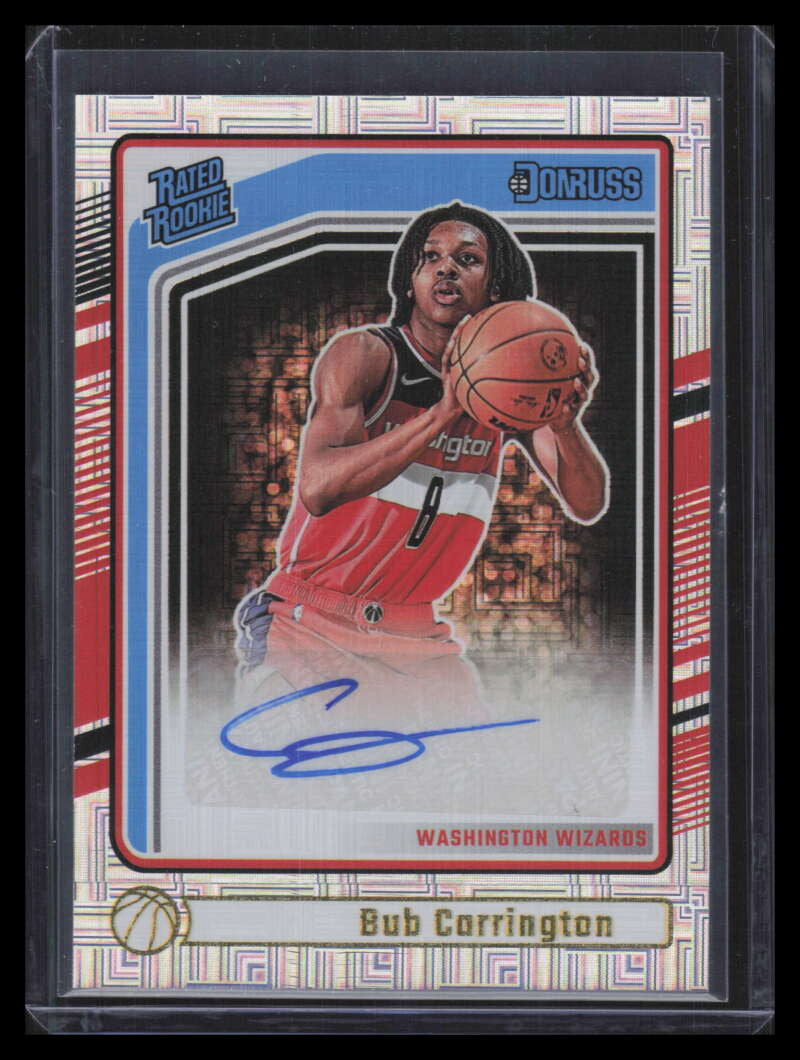 2024-25 Donruss Choice 257 Bub Carrington RR Rated Rookie Auto