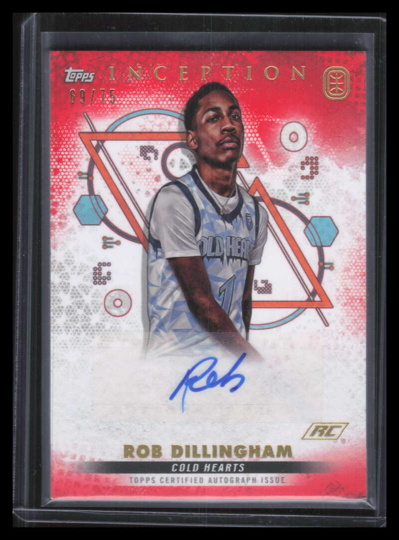 2022-23 Topps Inception OTE Autographs Red iard2 Rob Dillingham RC Auto 69/75