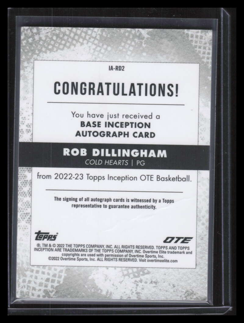 2022-23 Topps Inception OTE Autographs Red iard2 Rob Dillingham RC Auto 69/75