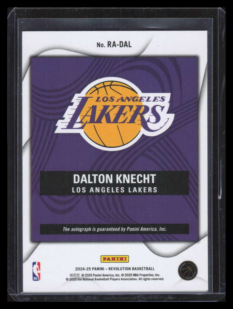 2024-25 Panini Revolution Rookie Autographs 2 Dalton Knecht Rookie Auto