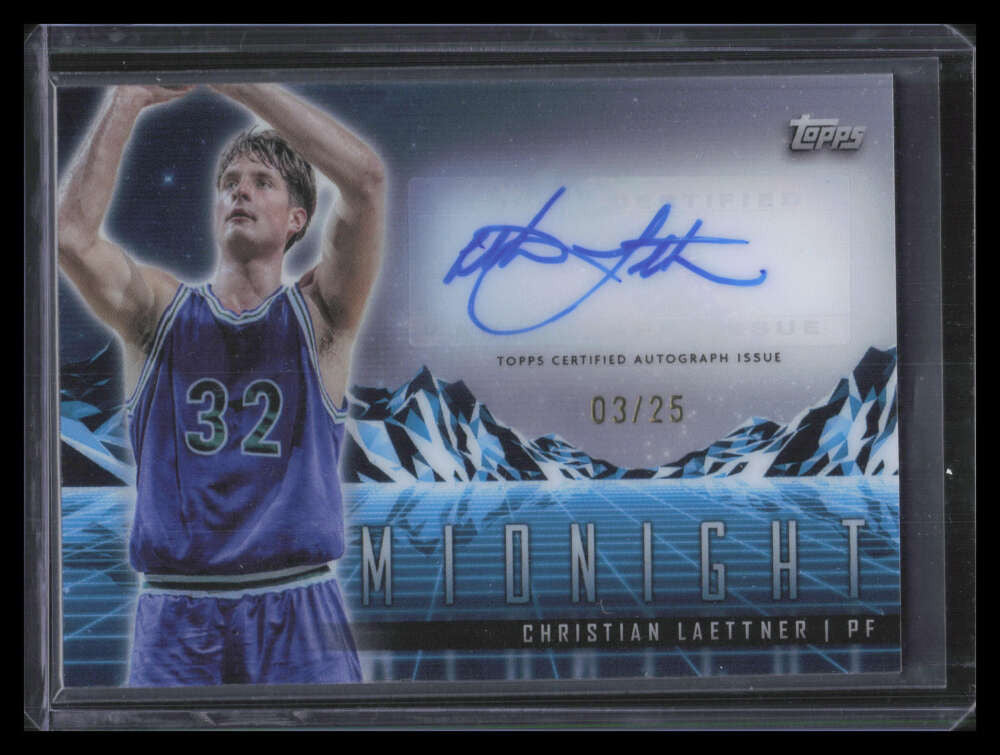 2023-24 Topps Midnight Horizon Signatures Moonrise Christian Laettner Auto 3/25