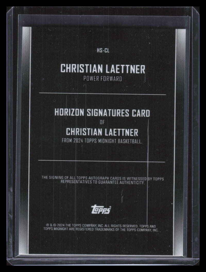 2023-24 Topps Midnight Horizon Signatures Moonrise Christian Laettner Auto 3/25