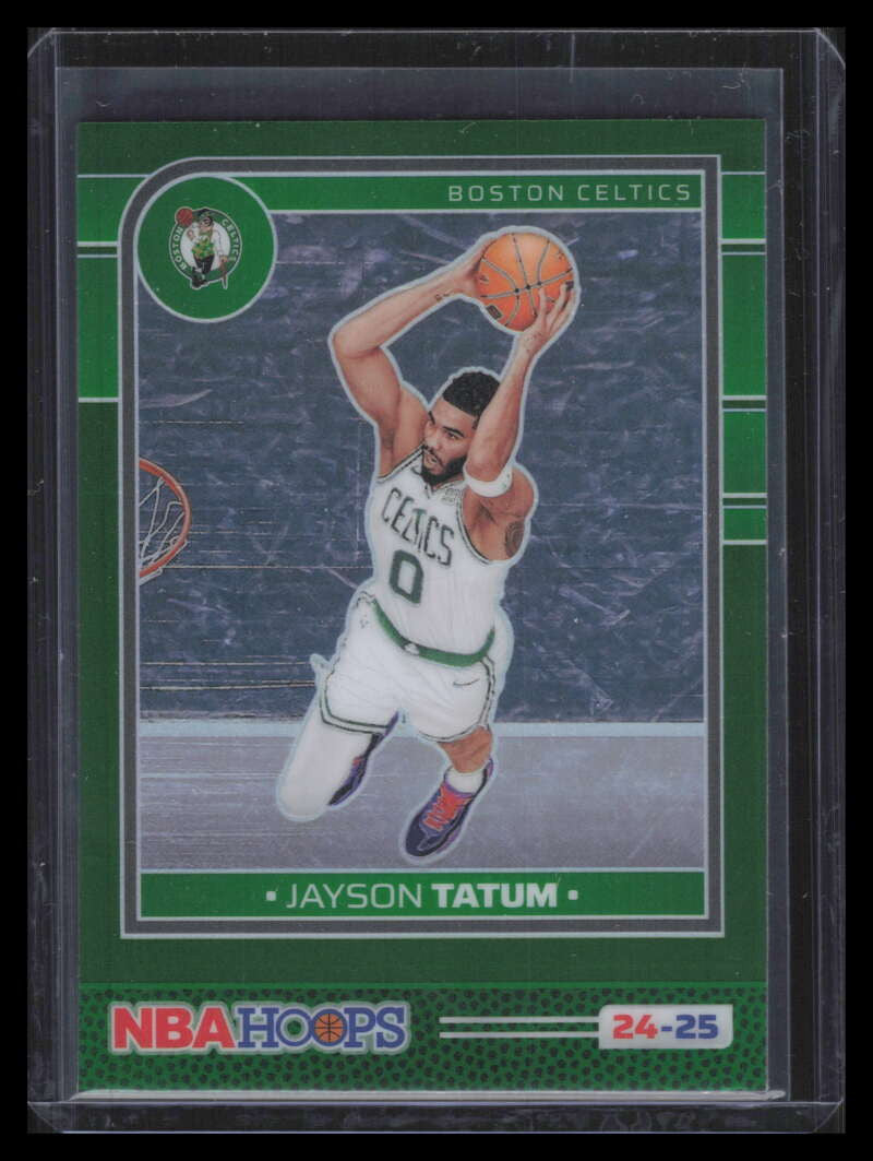 2024-25 Hoops Premium Prizms Green Refractor 172 Jayson Tatum