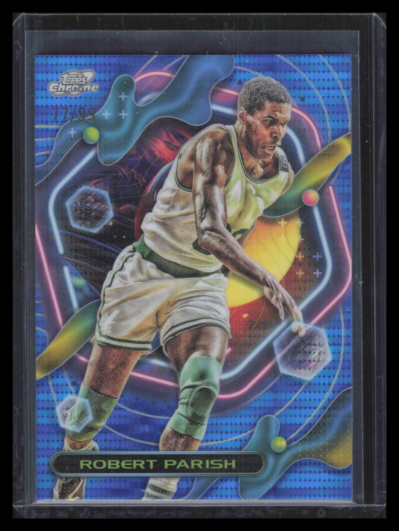 2023-24 Topps Cosmic Chrome Blue Moon Refractor 140 Robert Parish 77/99