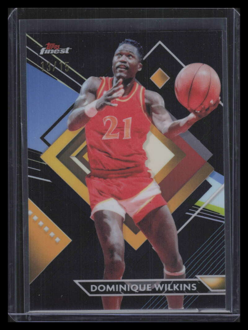 2023-24 Finest Black Refractor 251 Dominique Wilkins 13/15 Rare