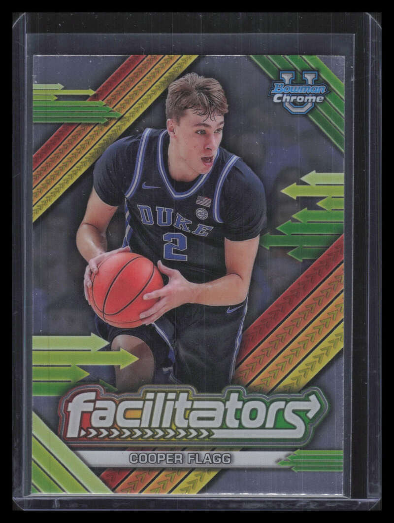 2024-25 Bowman Chrome University Facilitators f10 Cooper Flagg Rookie 153194