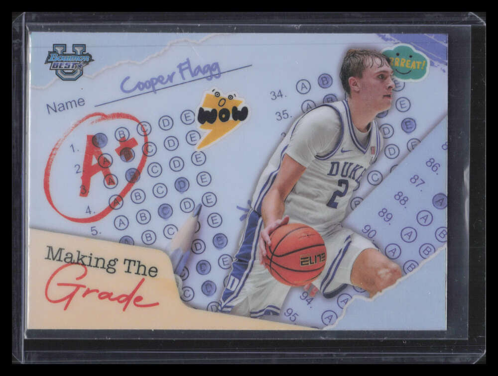 DELETE 166213 2024-25 Bowman's Best U Making the Grade Refractor mg1 Cooper Flagg Rookie