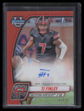 2024 Bowman Chrome University Autographs Orange Refractor TJ Finley RC Auto 1/25