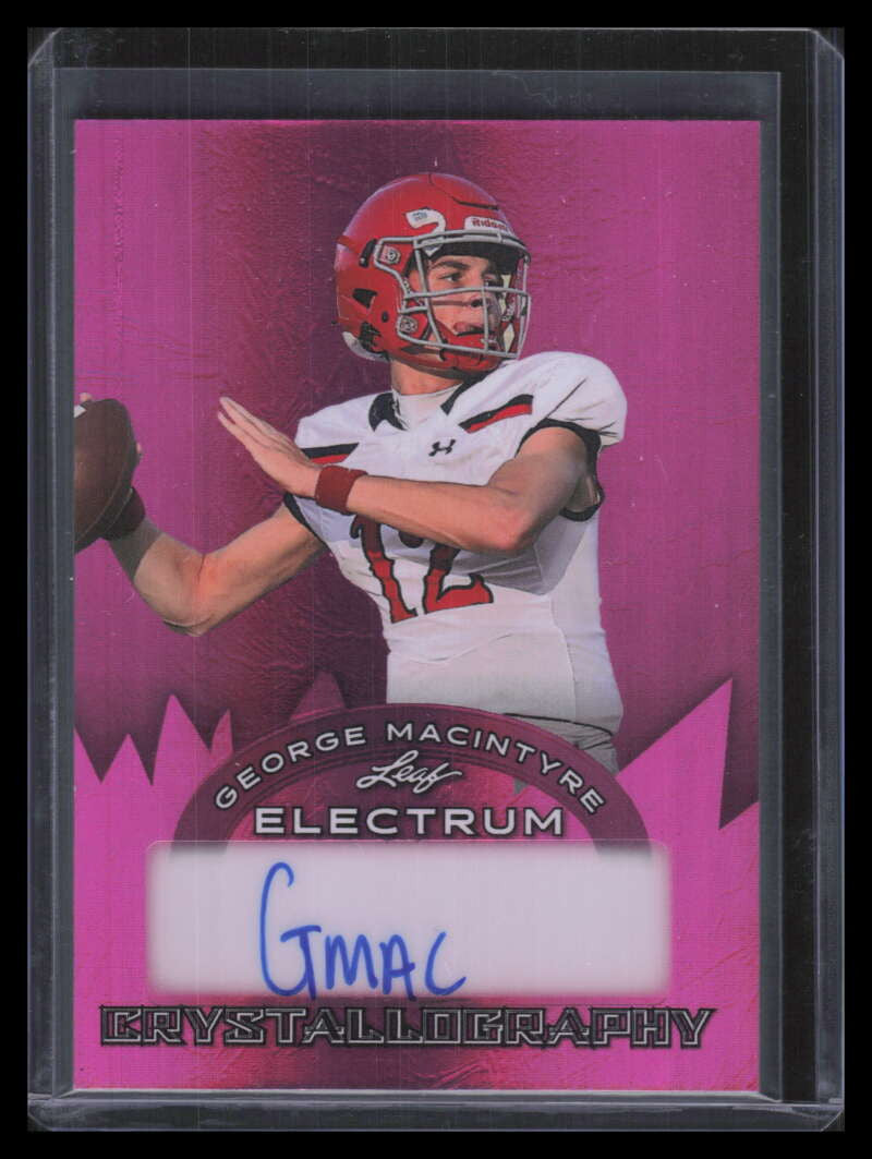 2024 Leaf Electrum Crystallography Autographs Pink George MacIntyre RC Auto 2/4