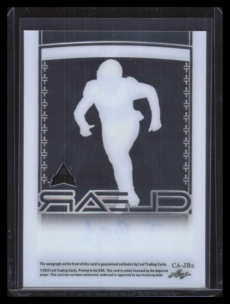 2022 Leaf Trinity Clear Autographs Silver Spectrum Jack Bech Rookie Auto 12/12