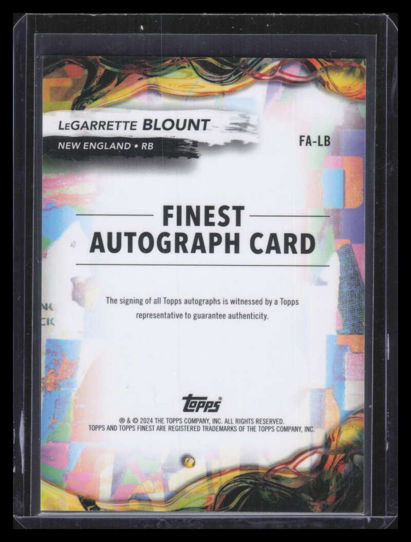 2024 Finest Autographs Gold Refractor FALB LeGarrette Blount Auto 38/50