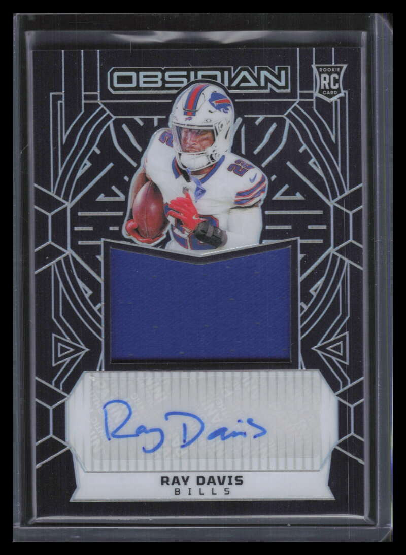 2024 Panini Obsidian Rookie Jumbo Autographs Ray Davis RC Jersey Auto 181/299