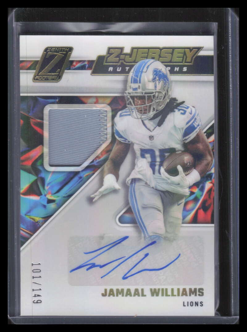 DELETE 166396 2022 Zenith Z-Jersey Autographs 14 Jamaal Williams Patch Auto 101/149