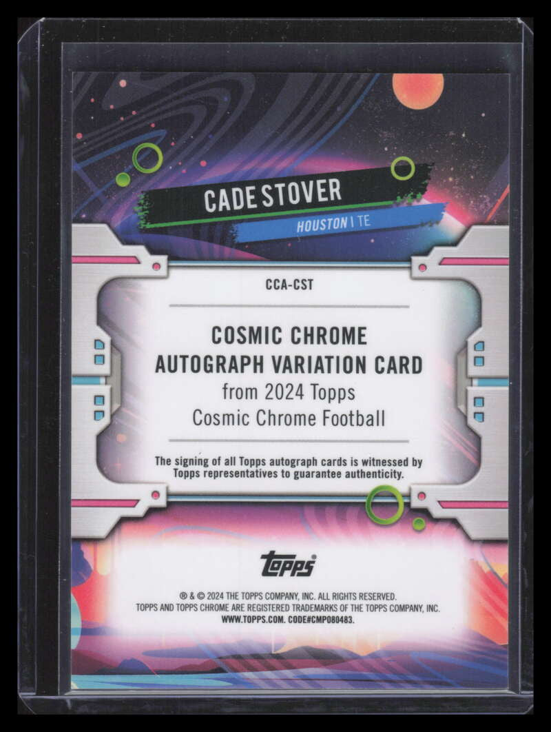 2024 Topps Cosmic Chrome Autographs Orange Refractor Cade Stover RC Auto 6/25