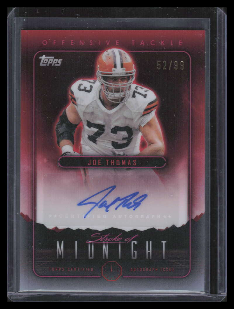 2024 Topps Midnight Stroke of Autographs Twilight SMAJT Joe Thomas Auto 52/99