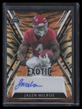 2023 Leaf Exotic Prismatic Tiger bajm1 Jalen Milroe Rookie Auto 14/15