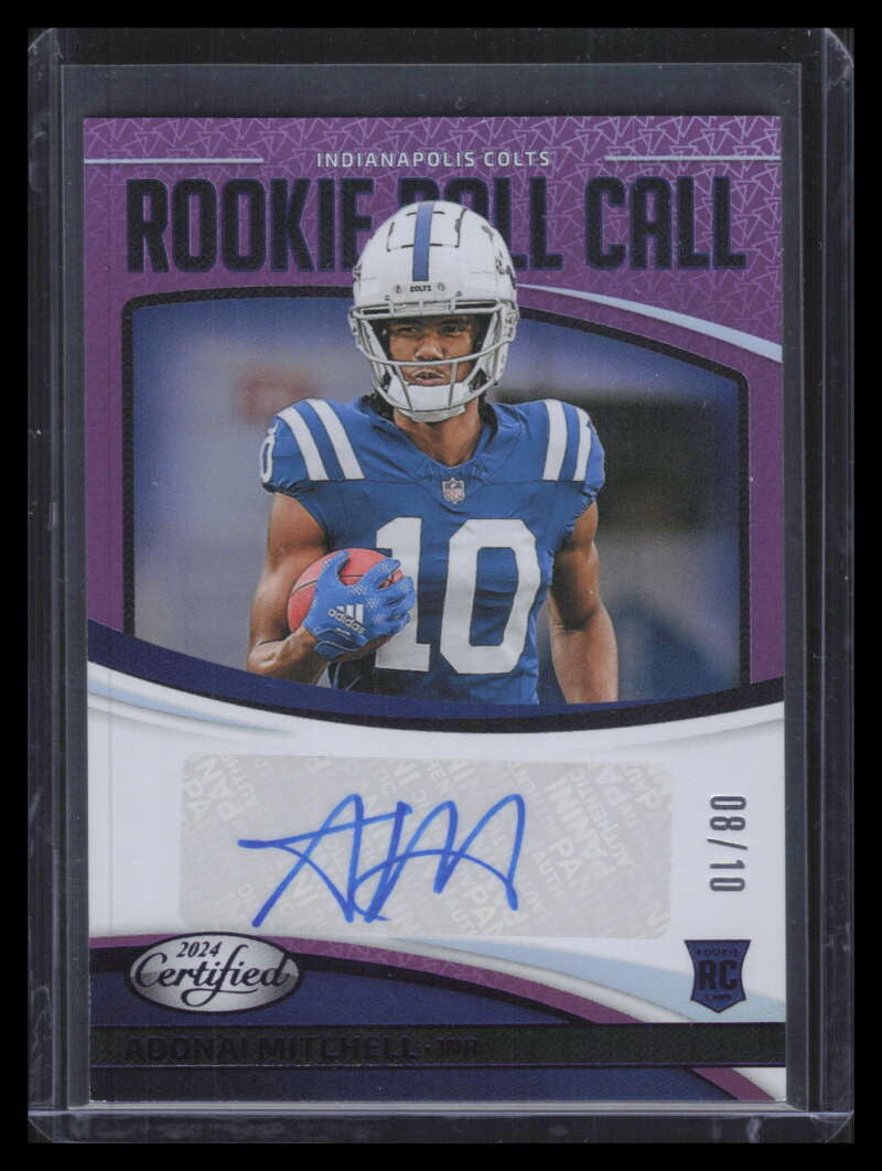 2024 Certified Roll Call Signatures Mirror Purple Adonai Mitchell RC Auto 8/10
