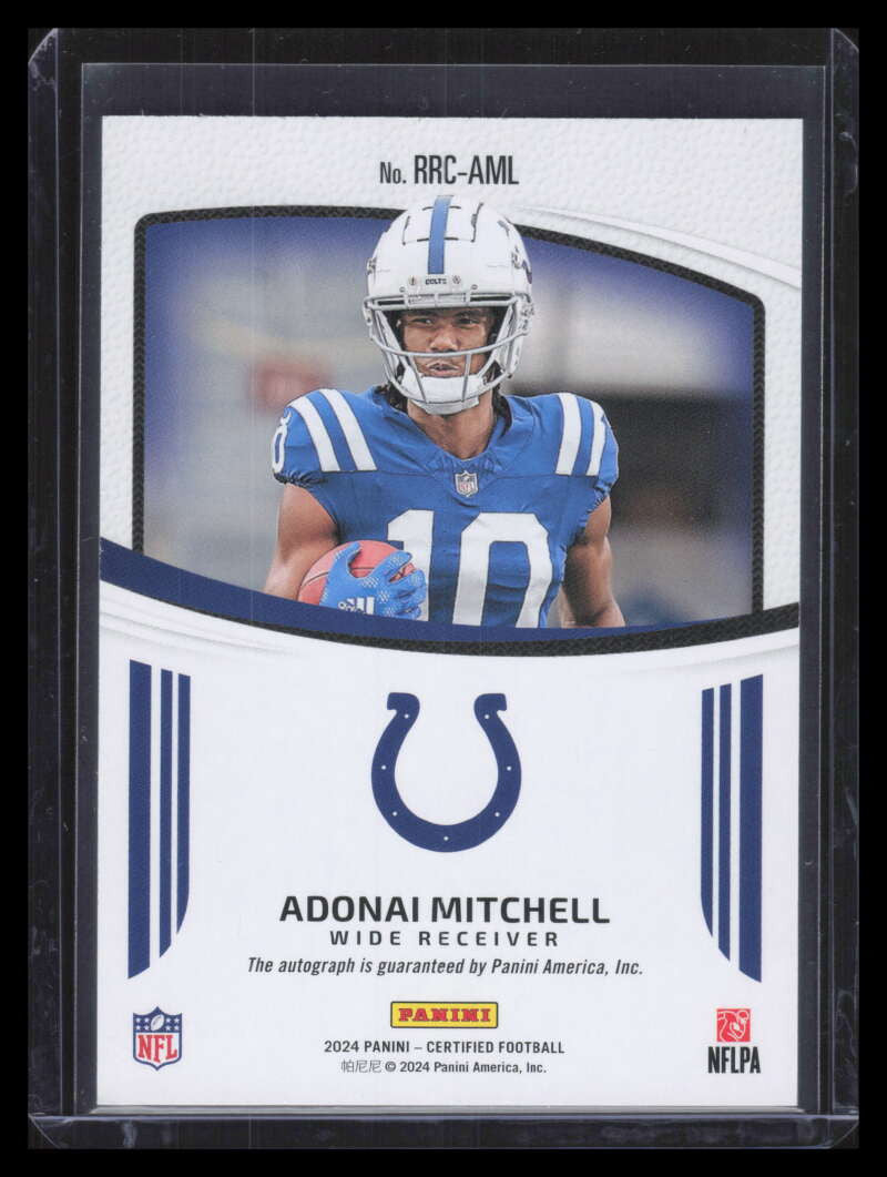2024 Certified Roll Call Signatures Mirror Purple Adonai Mitchell RC Auto 8/10