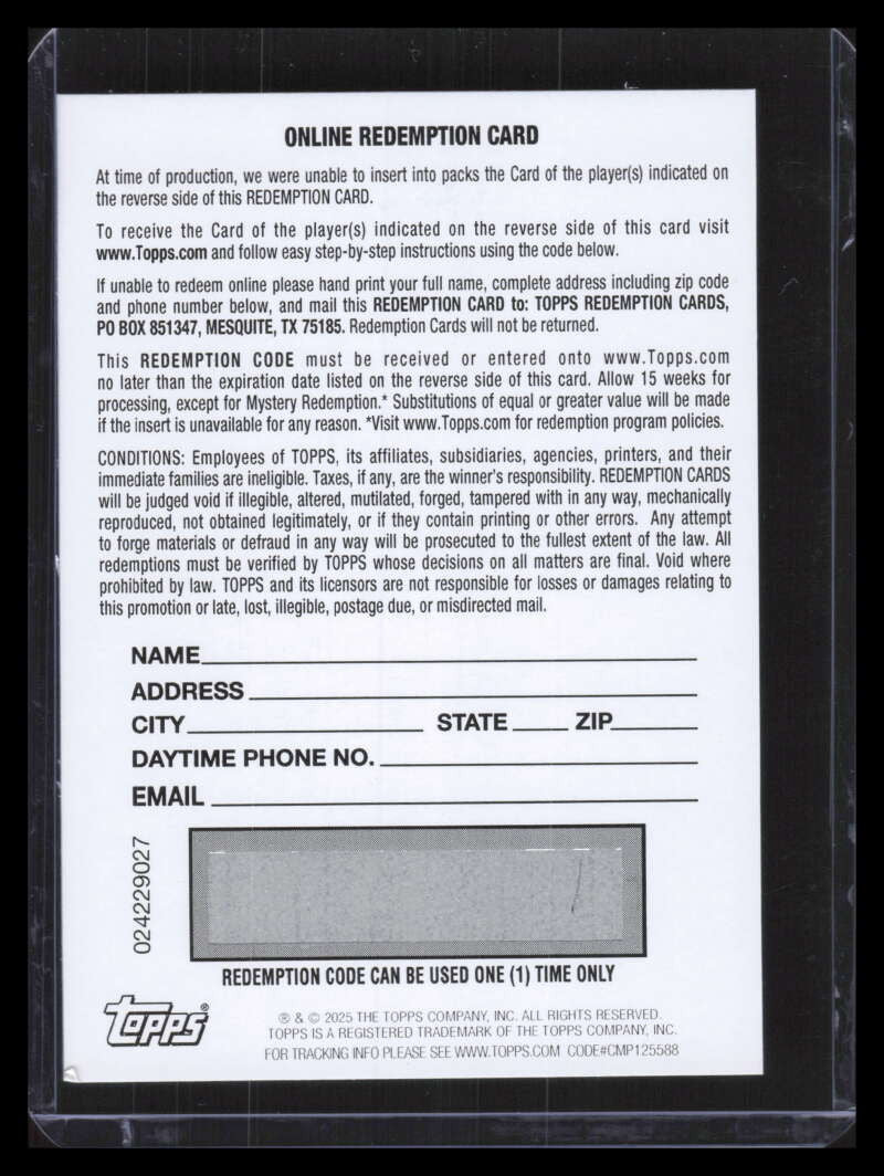DELETE 166451 2024 Topps Signature Class Rookie Autographs RCAEC Edgerrin Cooper Rookie Auto