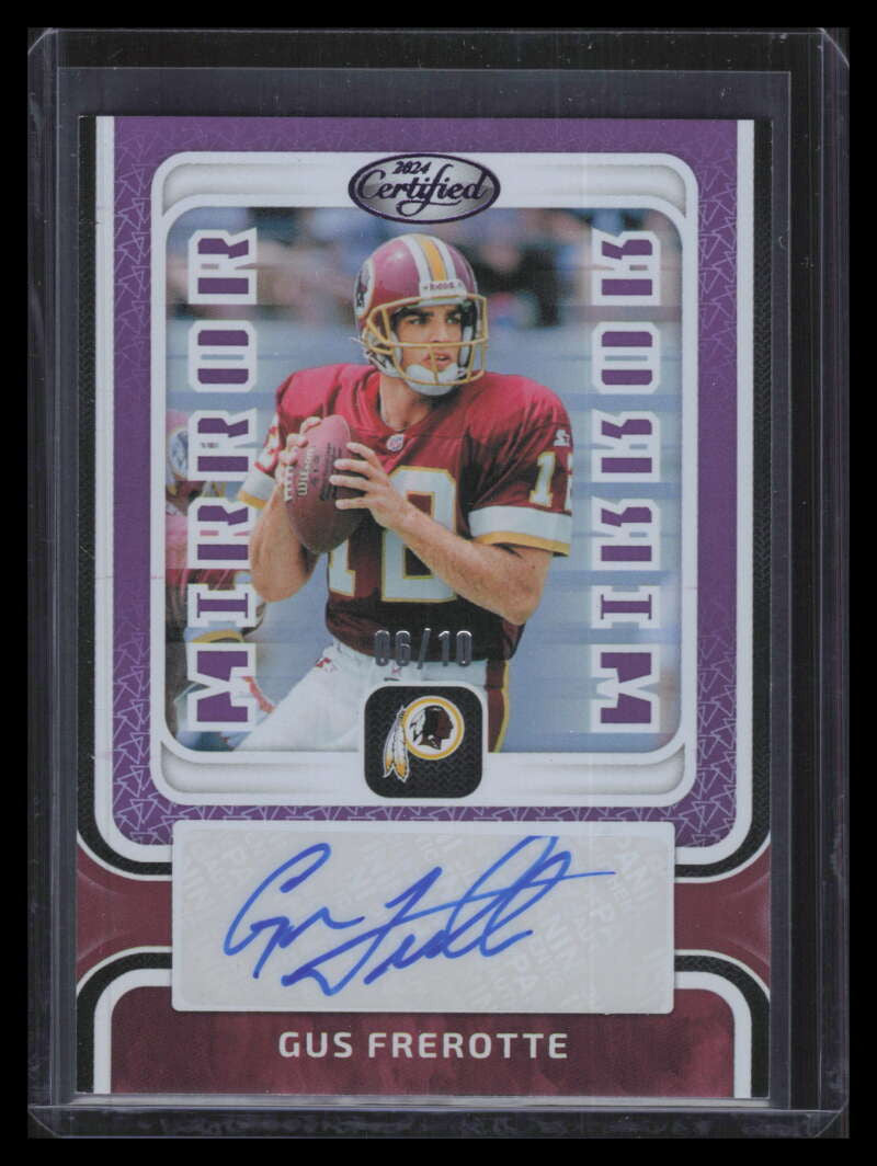 DELETE 166454 2024 Certified Mirror Signatures Purple 27 Gus Frerotte Auto 6/10