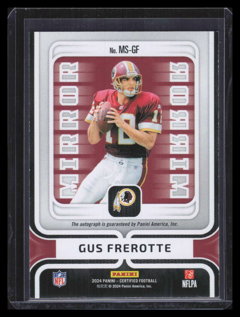 DELETE 166454 2024 Certified Mirror Signatures Purple 27 Gus Frerotte Auto 6/10