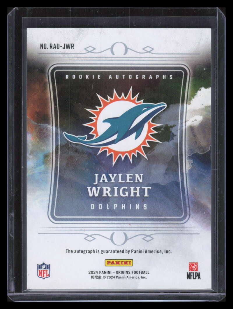 2024 Panini Origins Rookie Autographs Orange 18 Jaylen Wright Rookie Auto 62/75