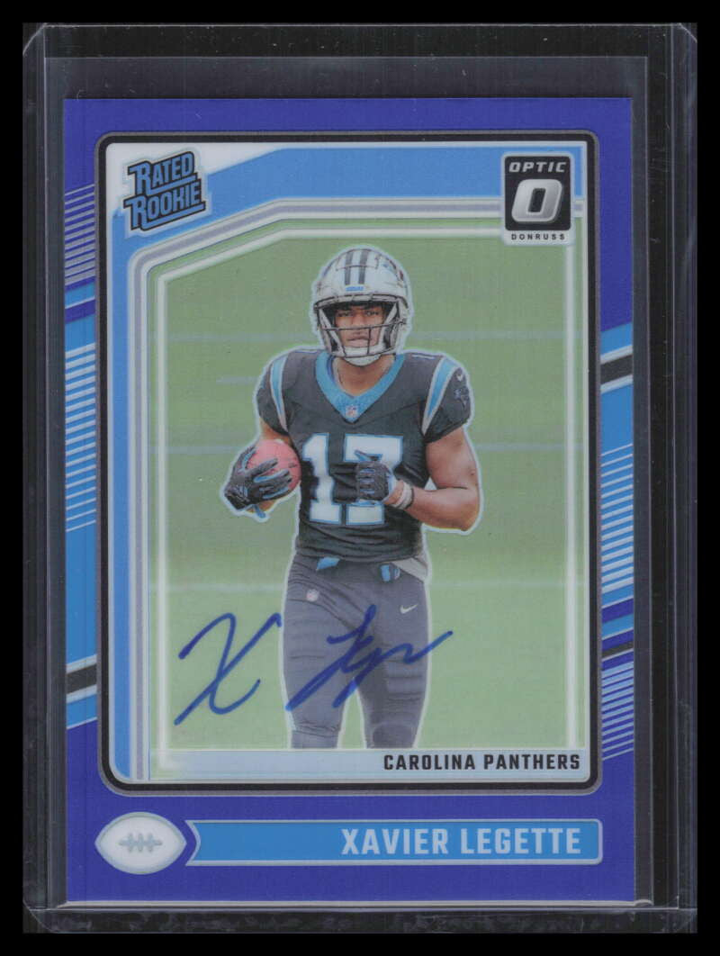 2024 Donruss Optic Rated Rookie Autographs Blue 299 Xavier Legette RC Auto 80/99