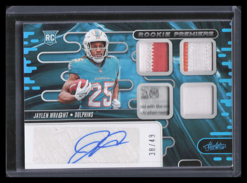 2024 Absolute RPM Autographs Spectrum Jaylen Wright RC Quad Patch Auto 38/49
