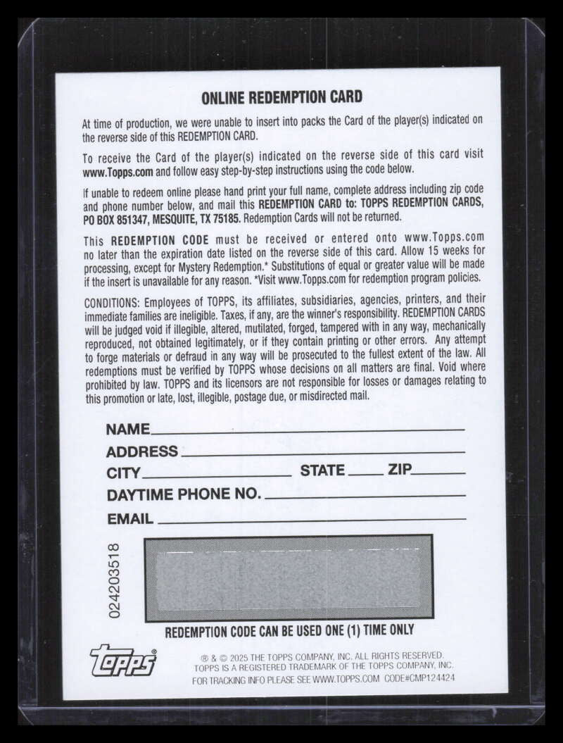 2024 Topps Resurgence Rookie Signatures Gold Surge Terrion Arnold RC Auto /50