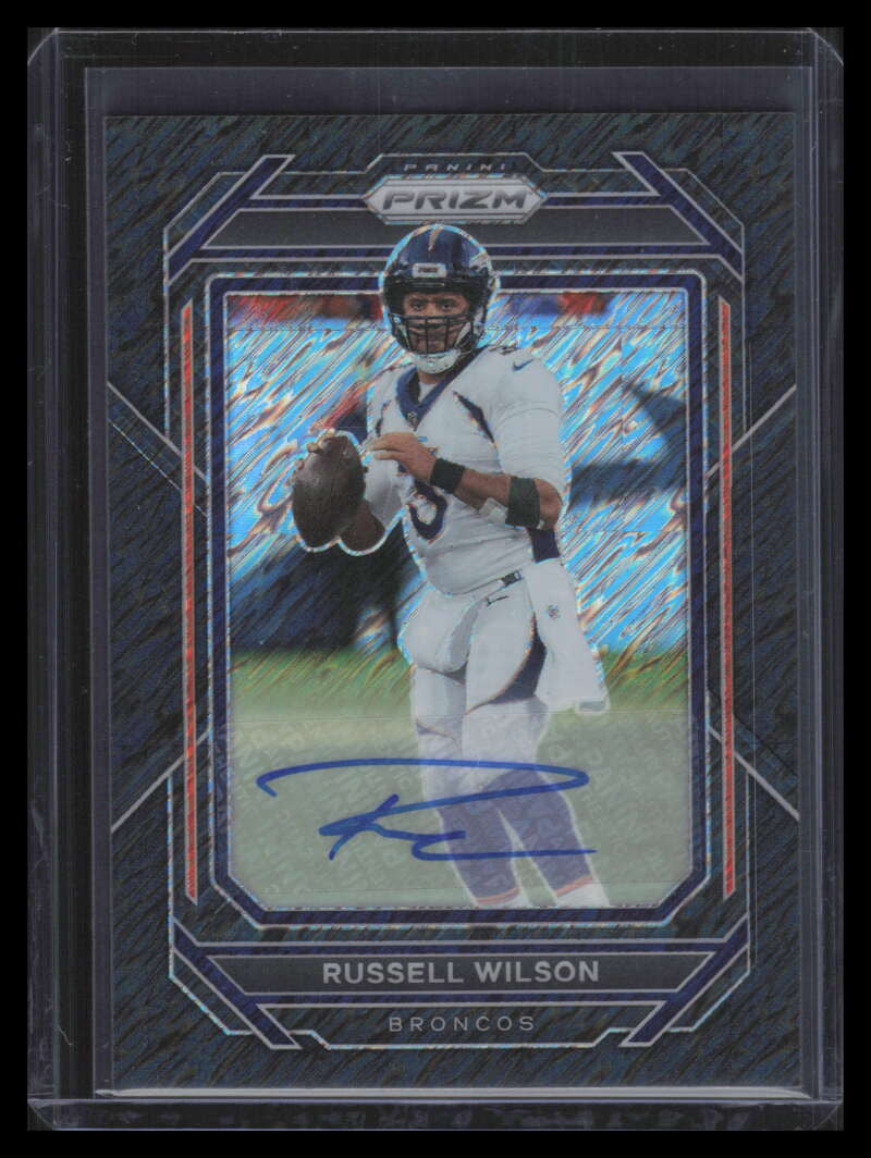 2022 Panini Prizm Autographs Prizms Black Shimmer 86 Russell Wilson Auto 1/1