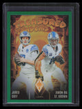 2024 Panini Phoenix Treasured Tandems Green 11 Amon-Ra St. Brown Jared Goff 2/25