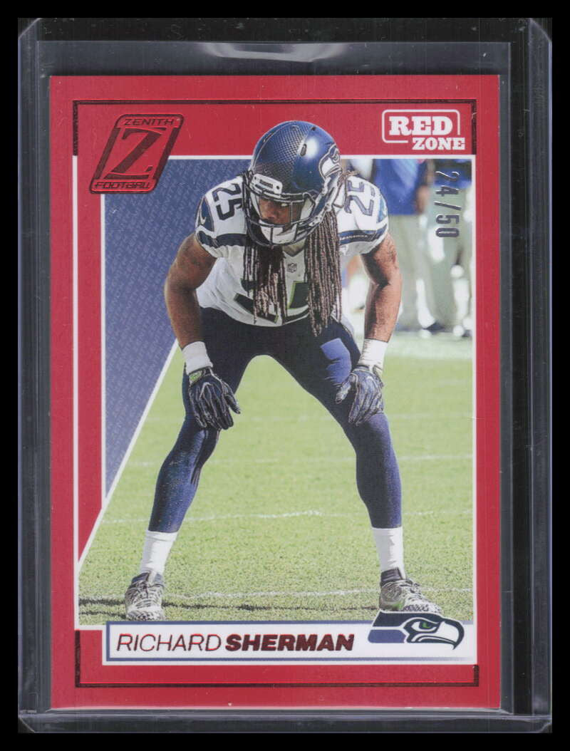 2024 Zenith Red Zone Red 93 Richard Sherman 24/50