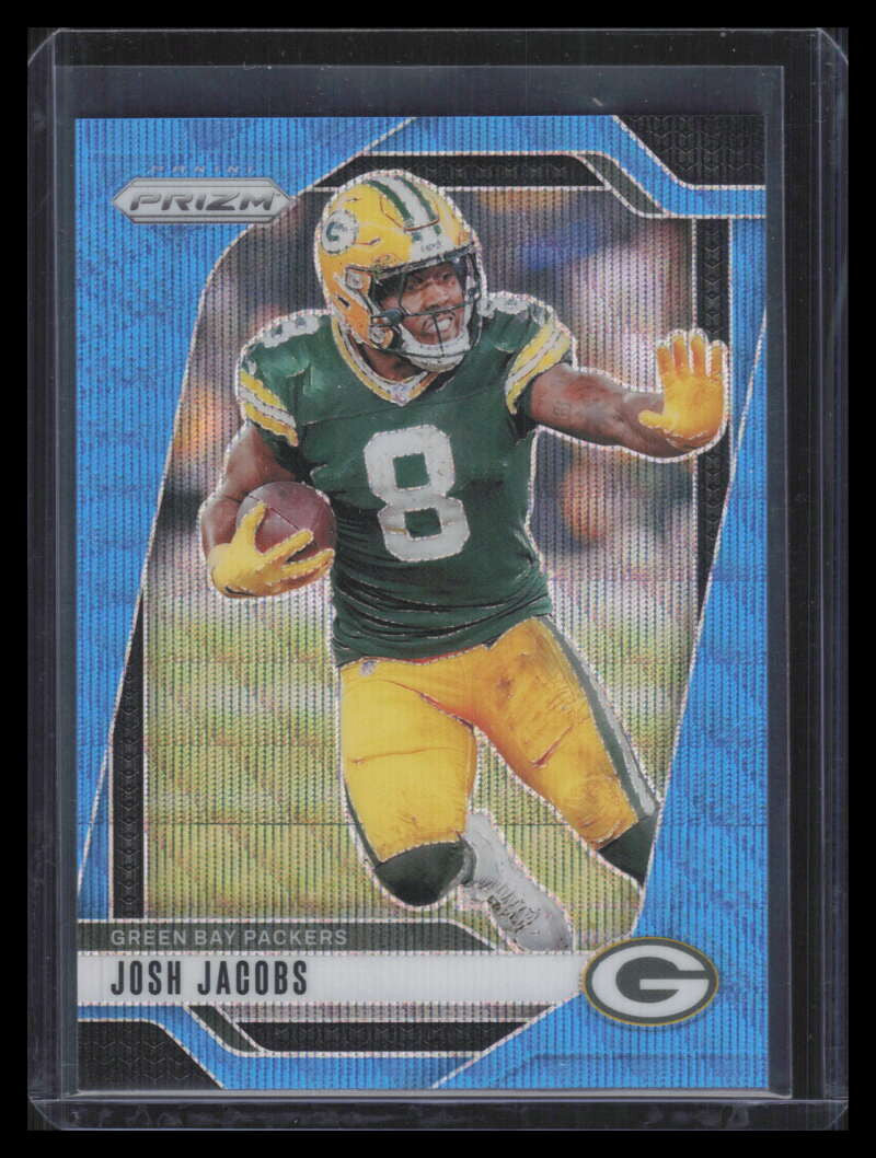 2024 Panini Prizm Prizms Blue Wave Refractor 102 Josh Jacobs 158/230