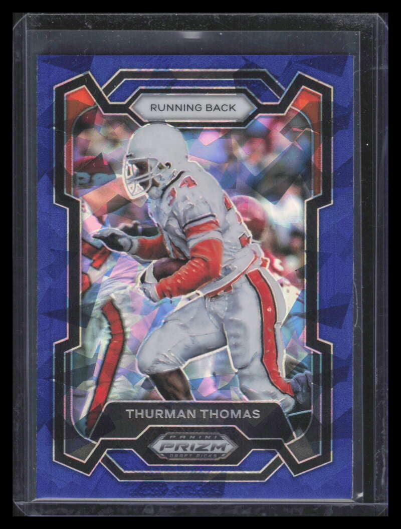 2024 Panini Prizm Draft Picks Prizms Blue Ice Refractor 10 Thurman Thomas 8/99