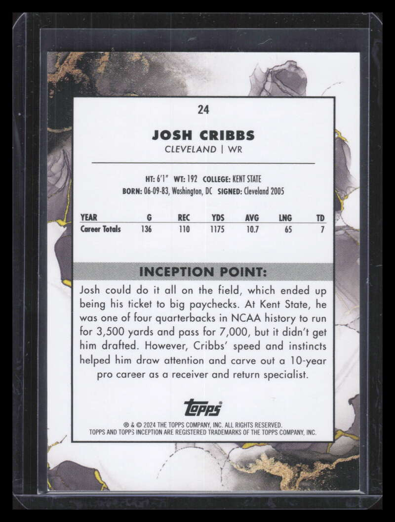 2024 Topps Inception Red 24 Josh Cribbs 73/75