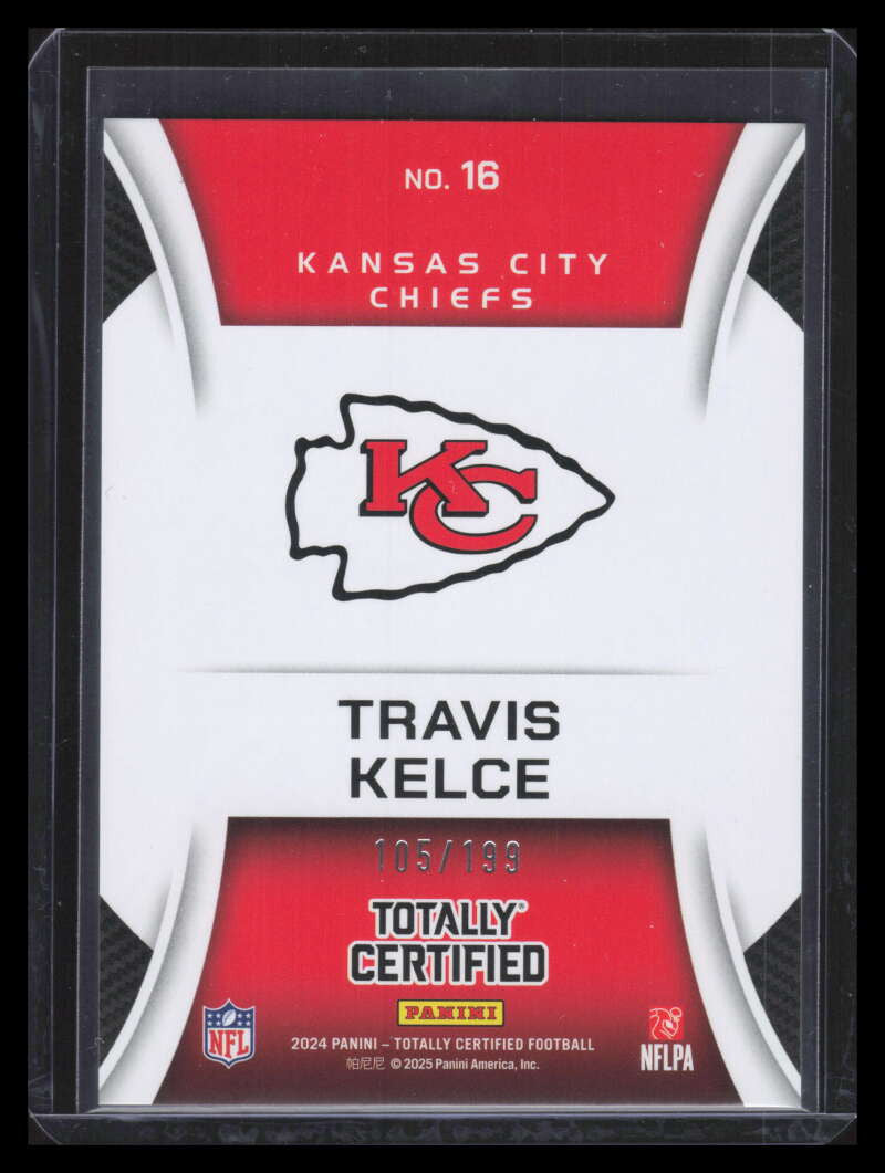 2024 Totally Certified Sunday Special Blue 16 Travis Kelce 105/199