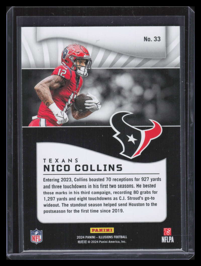 2024 Panini Illusions Trophy Collection Gold 33 Nico Collins 22/25
