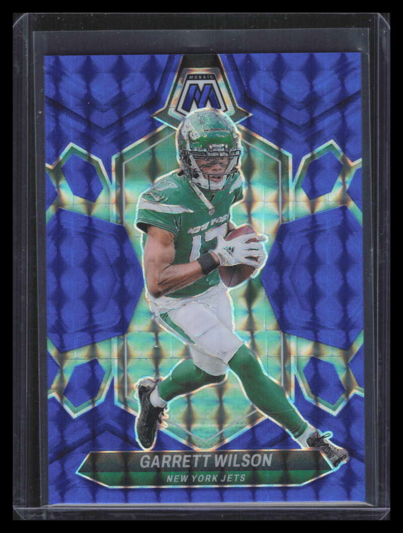 2024 Panini Mosaic Mosaic Blue Refractor 171 Garrett Wilson 55/99