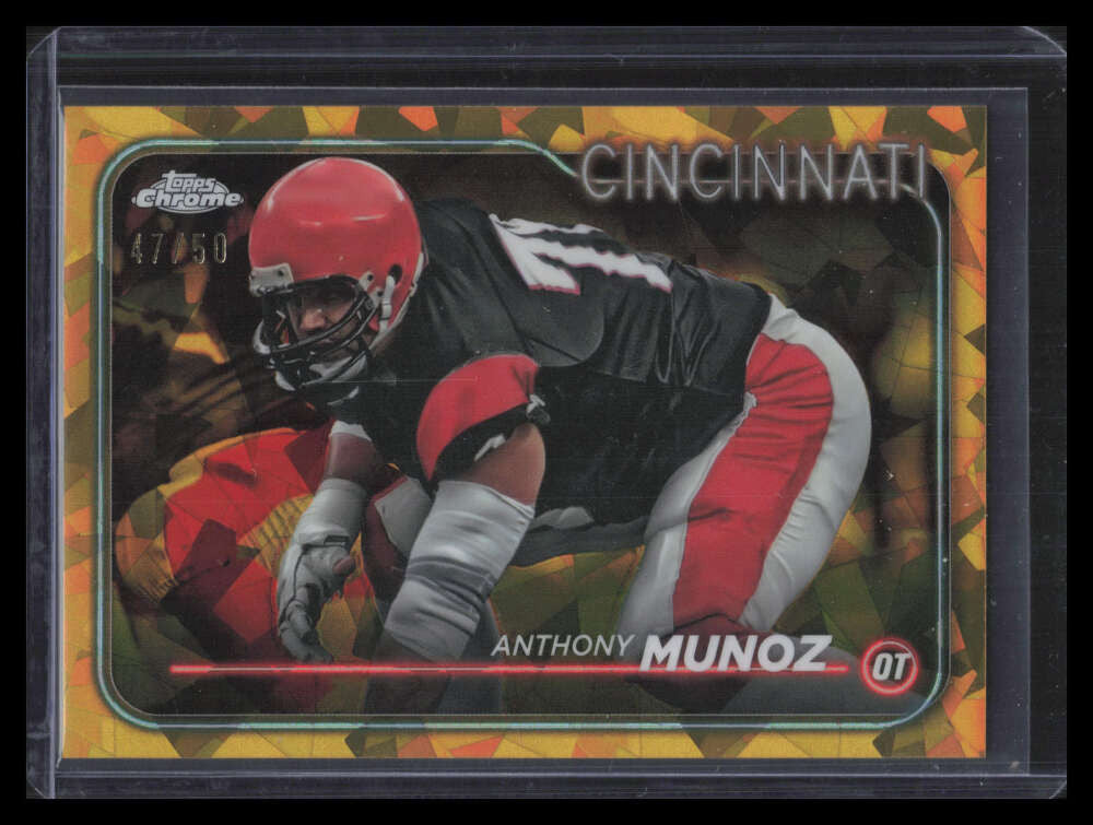 2024 Topps Chrome Sapphire Gold Refractor 28 Anthony Munoz 47/50