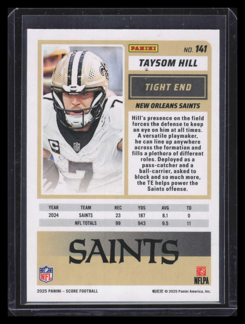 2025 Score Red Zone 141 Taysom Hill 6/20
