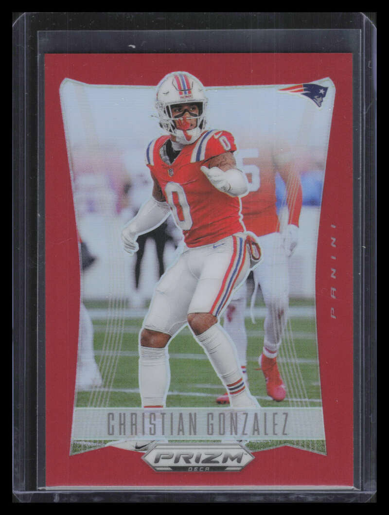 2024 Panini Prizm Deca Prizms Red Refractor 215 Christian Gonzalez 178/199