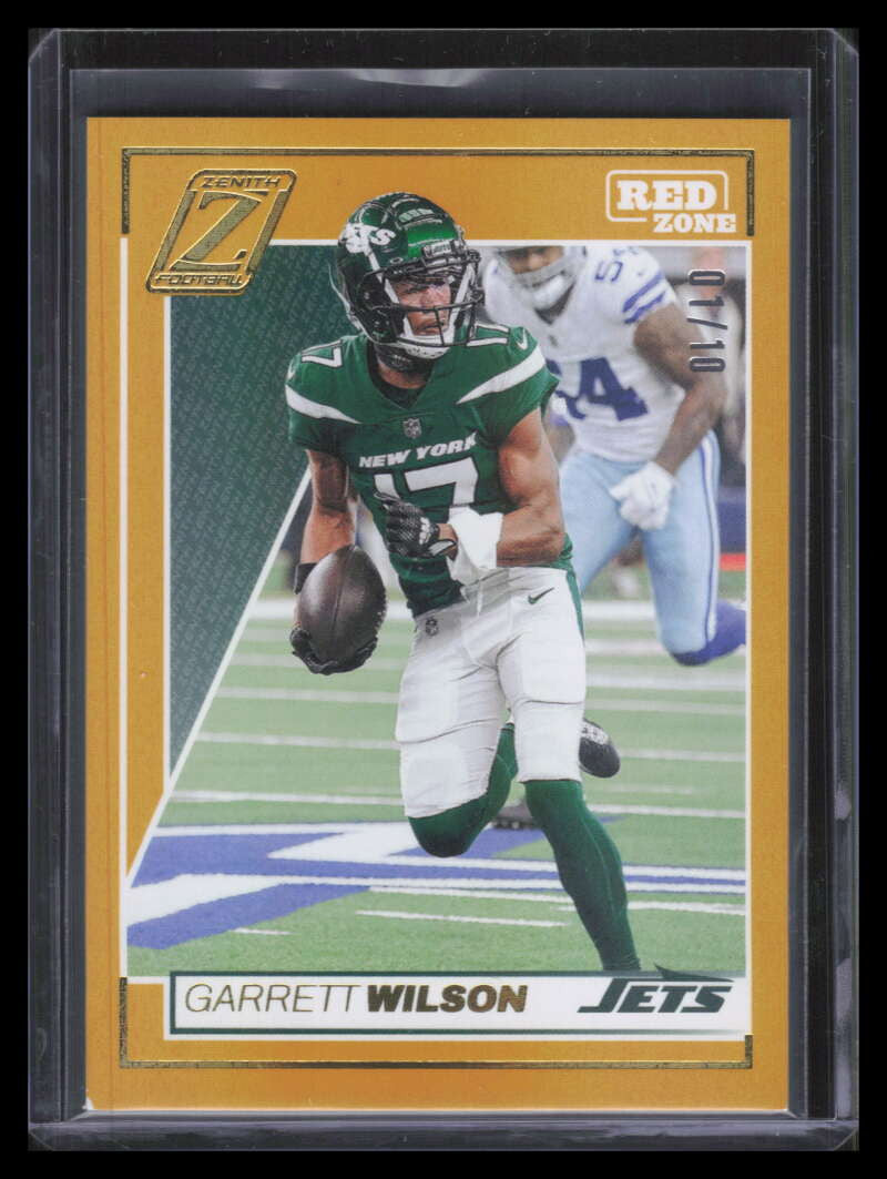 SOLD 166772 2024 Zenith Red Zone Gold 77 Garrett Wilson 1/10