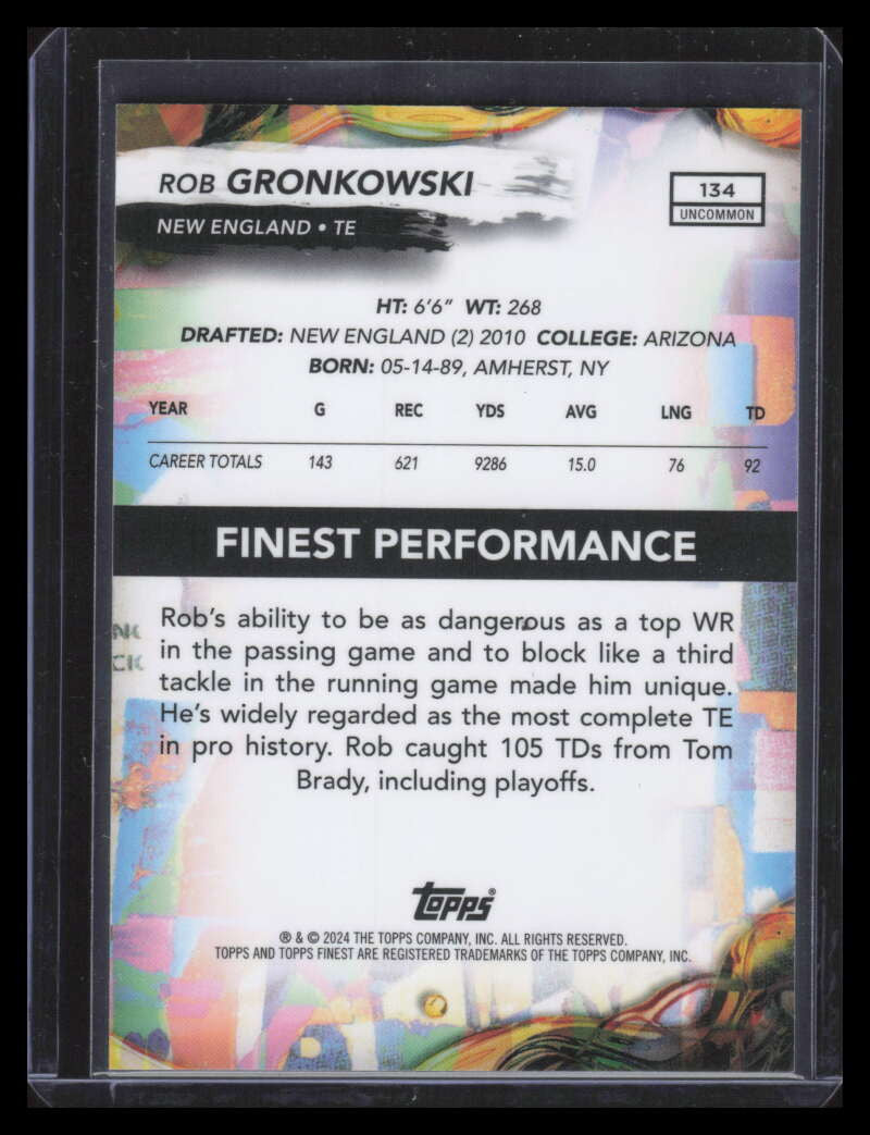 2024 Finest Gold Geometric Refractor 134 Rob Gronkowski 7/25 Uncommon