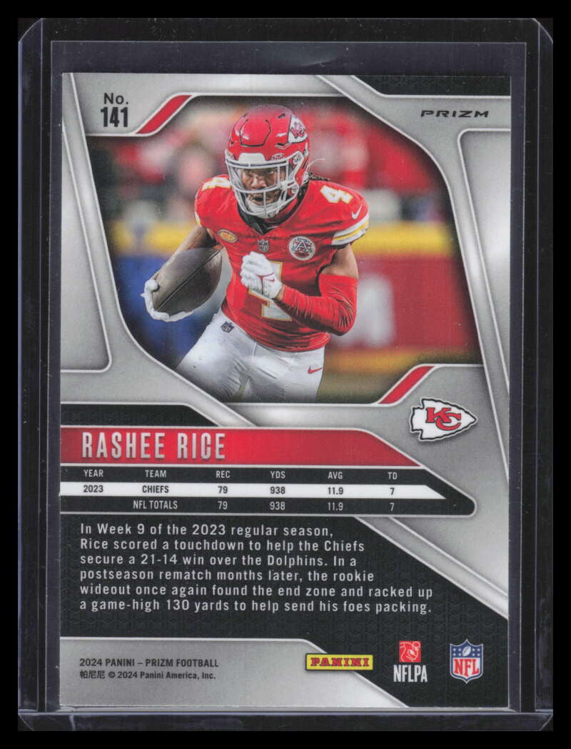 2024 Panini Prizm Prizms Red Refractor 141 Rashee Rice Retail Rare