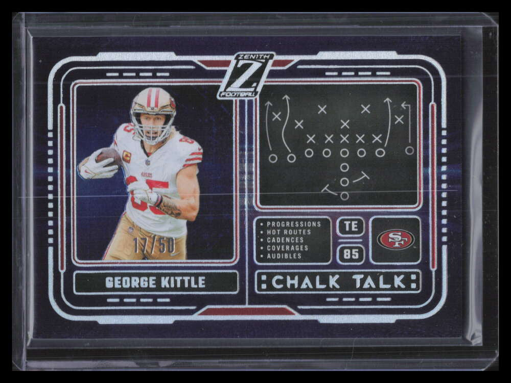 2024 Zenith Chalk Talk Red 25 George Kittle 17/50