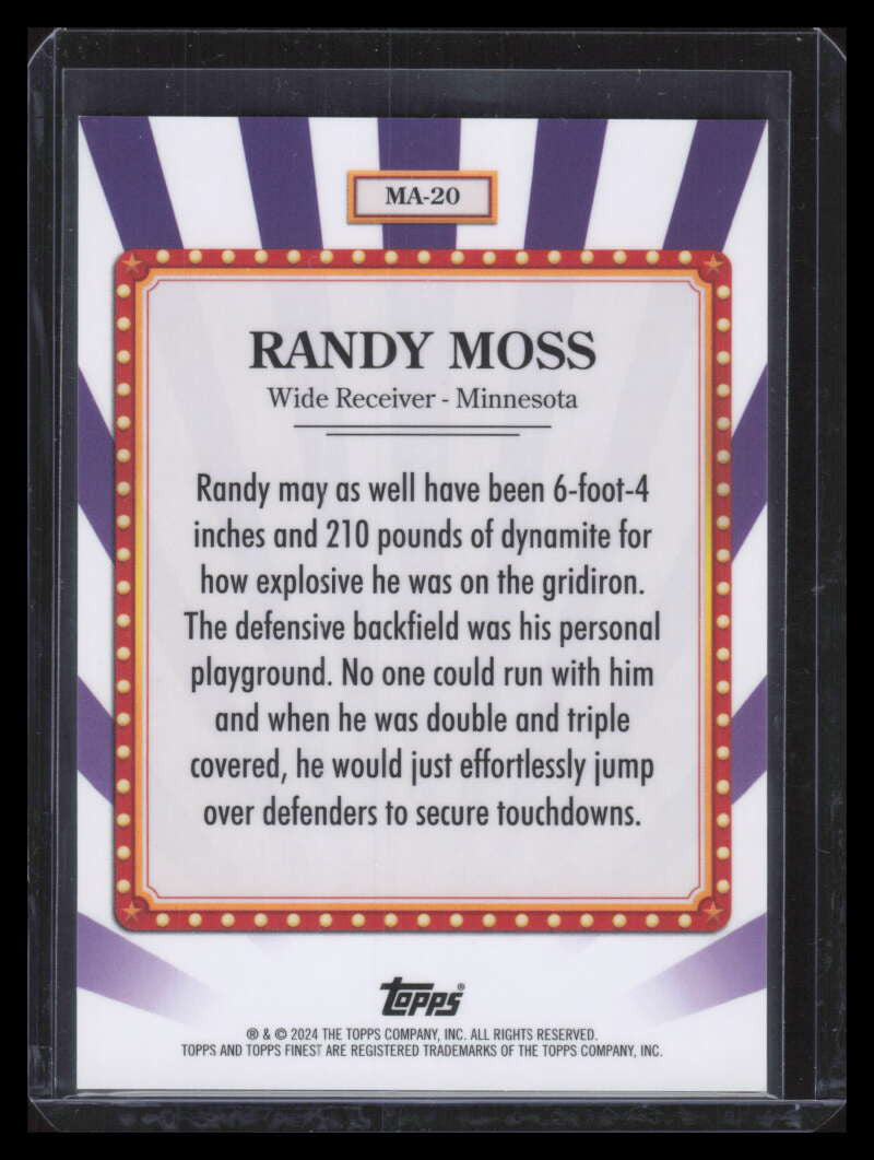 2024 Finest Main Attraction ma20 Randy Moss
