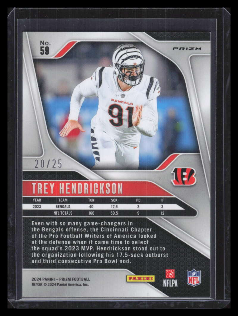 2024 Panini Prizm Prizms Navy Camo Refractor 59 Trey Hendrickson 20/25